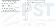 Domax KP7 – mocny łącznik budowlany z przetłoczeniem - rysunek techniczny