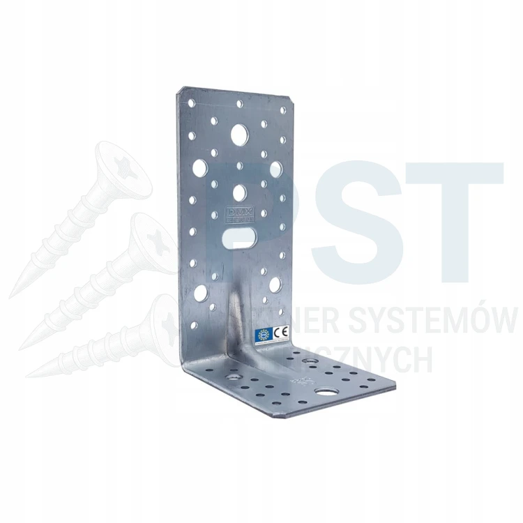 Kątownik z przetłoczeniem Domax KP6 172x105x90x3 mm