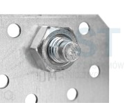 Kątownik montażowy do drewna 105x105 mm – perforacja montażowa