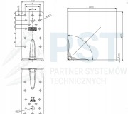 Kątownik montażowy 140x140 - rysunek techniczny