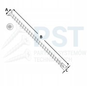 wkręt do połączeń nośnych w drewnie 20 cm