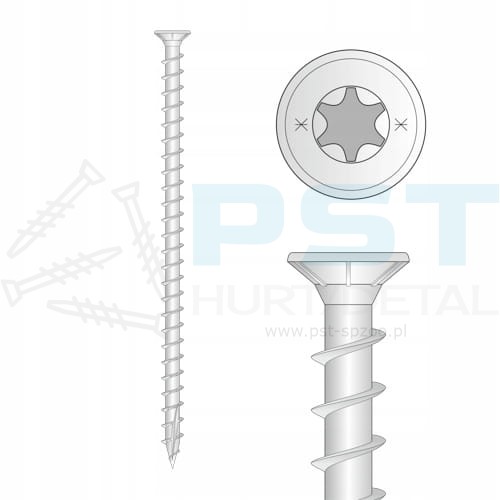 profesjonalne wkręty ciesielskie torx 10x260