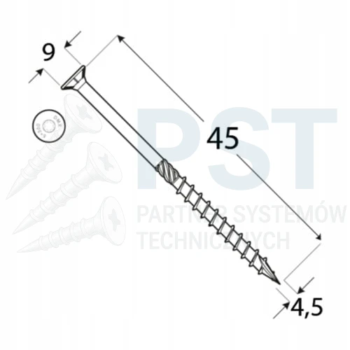 wkręty domax 4,5x45
