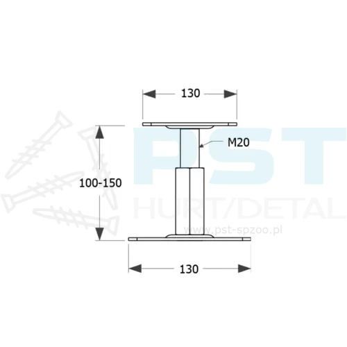 podstawa słupa do betonu