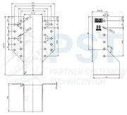 WB12 WIESZAK BELKI WSPORNIK ŁĄCZNIK CIESIELSKI 51x165x75x2,0
