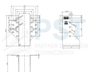 WB54 WIESZAK BELKI 48x136x75x2,0 WSPORNIK ŁĄCZNIK CIESIELSKI KROKWI OCYNK