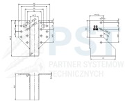 WB40 WIESZAK BELKI 25x107x75x2,0 WSPORNIK ŁĄCZNIK CIESIELSKI KROKWI OCYNK