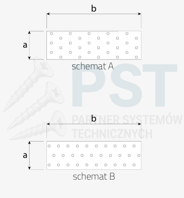 PP2 PŁYTKA PERFOROWANA ŁĄCZNIK CIESIELSKI 40x100x2 PŁASKOWNIK DOMAX