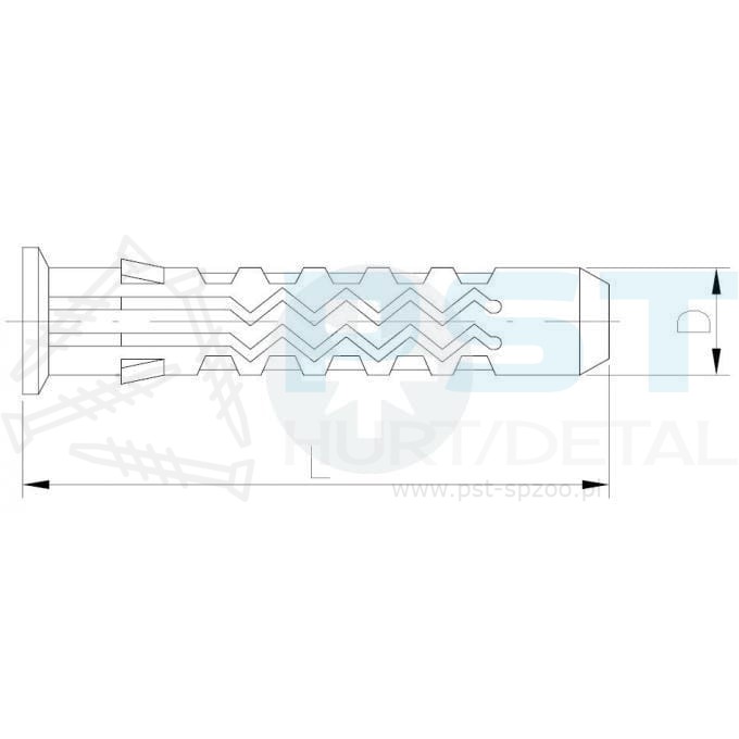 Koszulka kołka rozporowego 10x50 Korpus Kołka rozporowego Kołek rozporowy wszechstronny 50szt