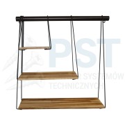 Półka ścienna LOFT 3 poziomy industrialny design, solidna konstrukcja