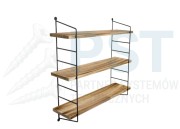 Półka ścienna LOFT 3 600x600x150 FDL1 poziomy industrialny design,