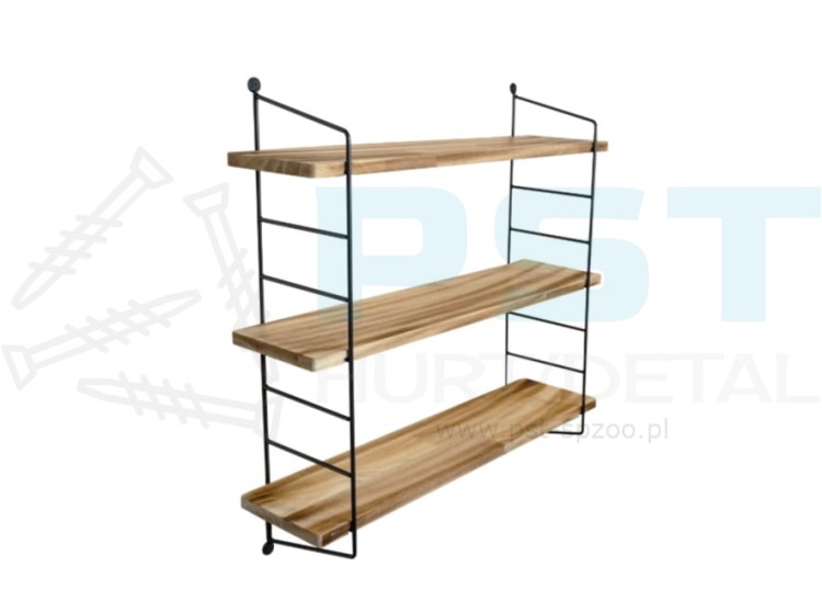 Półka ścienna LOFT 3 600x600x150 FDL1 poziomy industrialny design,