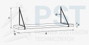 Półka ścienna LOFT 800 x 200 mm FAL półka industrialna