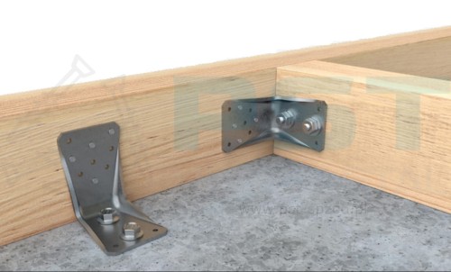 Łącznik ciesielski LBZ 95 95x65x86x4,0 kątownik do betonu Mocowanie murłaty