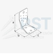 Łącznik ciesielski  LBZ 135 Łącznik do betonu 135x65x86x4,0 kątownik do betonu Mocowanie murłaty