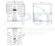 KPS2 KĄTOWNIK MONTAŻOWY ŁĄCZNIK Z PRZETŁOCZENIEM 105x105x90x1,5  DOMAX