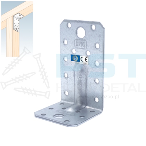 Kątownik ciesielski DOMAX KP3 90x90x652,5 mm ocynk – widok frontowy