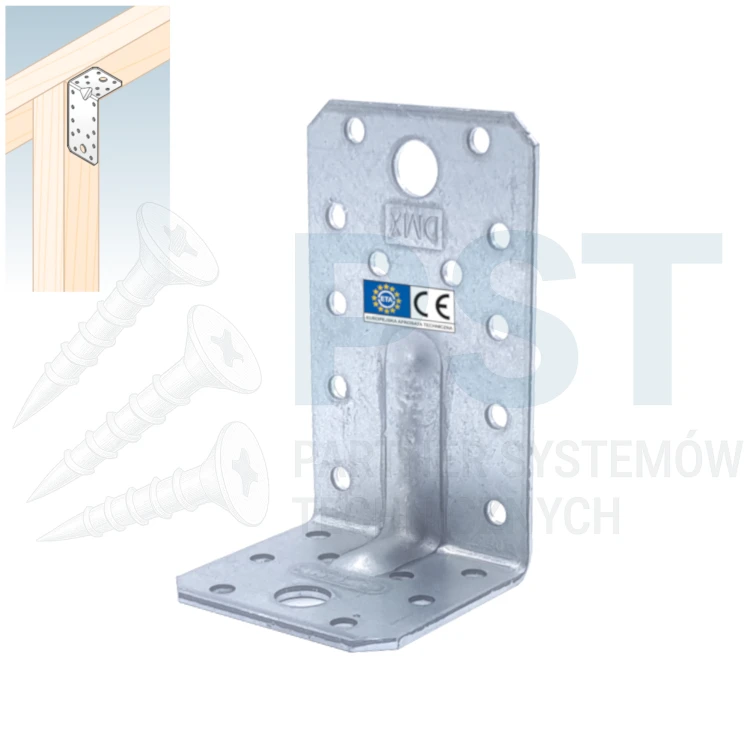 Kątownik ciesielski DOMAX KP3 90x90x652,5 mm ocynk – widok frontowy