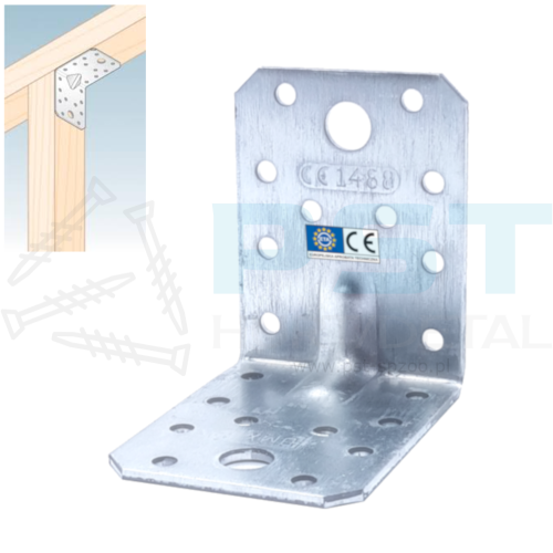 KPS 4 Kątownik ciesielski montażowy 70x70x55x1,5mm Łącznik kątowy