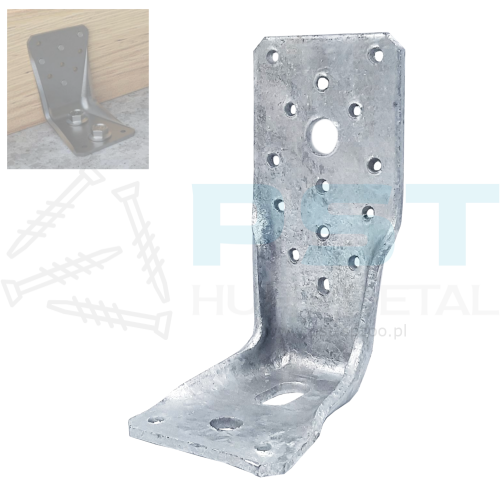 Łącznik ciesielski  LBZ 135 Łącznik do betonu 135x65x86x4,0 kątownik do betonu Mocowanie murłaty