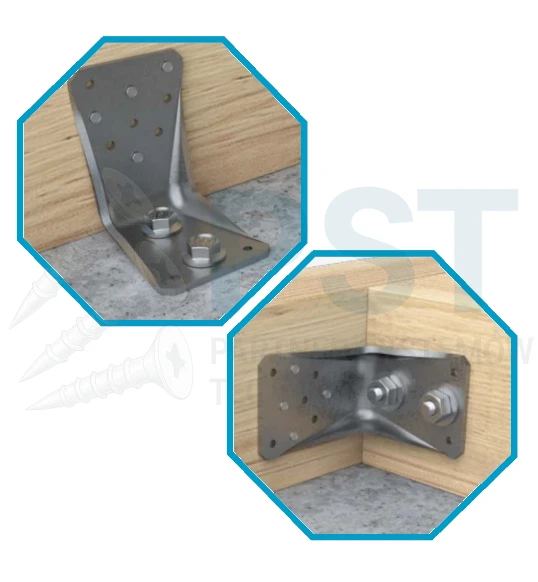 Łącznik ciesielski  LBZ 135 Łącznik do betonu 135x65x86x4,0 kątownik do betonu Mocowanie murłaty