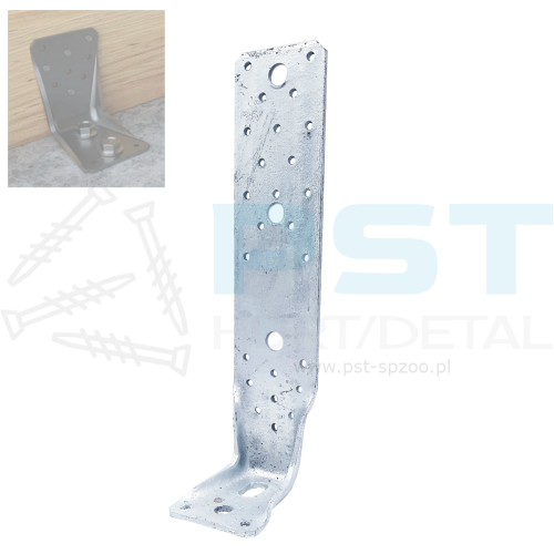 Łącznik ciesielski  LBZ 285 Łącznik do betonu 285x65x86x4,0 kątownik do betonu Mocowanie murłaty