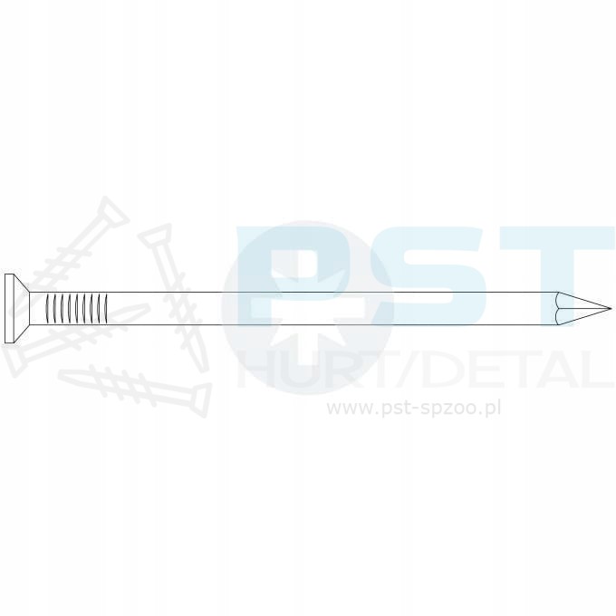 Gwoździe budowlane gładkie 2,8 cala 3x70mm 5 kg Marcopol