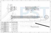 rysunek techniczny wkręta 7,5x122