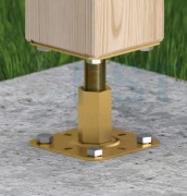 Podstawa słupa 100x130x100-150 Podstaw słupa regulowana Podstawa Złota