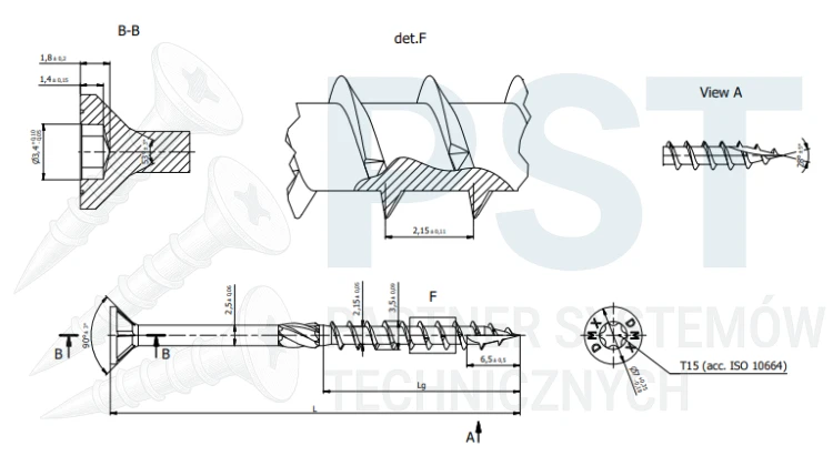 Wkręty do drewna 3,5x50 mm ciesielskie 200 szt z łbem stożkowym ZNG Domax