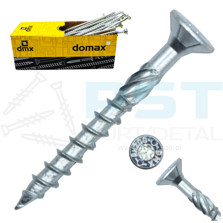 Wkręty do drewna 3,5x30 mm ciesielskie 200 szt z łbem stożkowym ZNG Domax