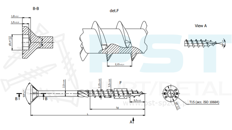 Wkręty do drewna 3,5x30 mm ciesielskie 200 szt z łbem stożkowym ZNG Domax