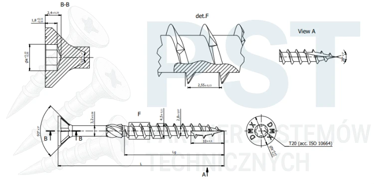 Wkręty do drewna 4,5x70mm ciesielskie 200 szt z łbem stożkowym ZNG Domax