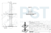 Podstawa słupa regulowana gwintowana 130x250x3,0 M20