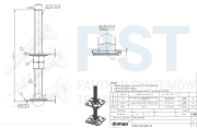 Podstawa słupa regulowana gwintowana 100x250x3,0 M20