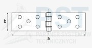 Zawias budowlany Domax Z50 60x55x2,5 mm ocynk do klapy skrzyni metalowy