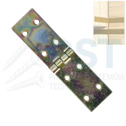 Zawias budowlany Domax Z100x25x1,5 mm ocynk do klapy skrzyni metalowy