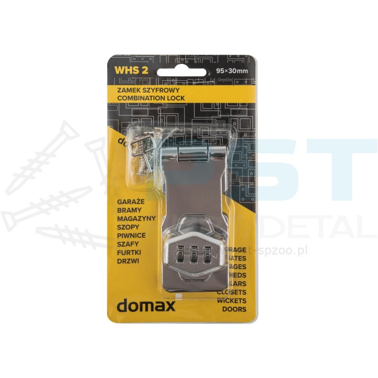 ZAMKNIĘCIE NA SZYFR 105x40 SREBRNY BLOKADA DRZWI SZYFROWA ZAMEK SZYFROWY