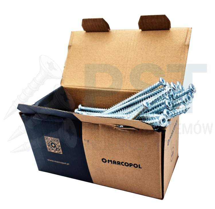 Wkręty ościeżnicowe 7,5x152 mm TORX łeb stożkowy 100 szt. stal ocynk