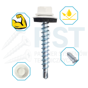 Wkręty samowiercące Farmerskie 4,8x35 Farmery białe RAL 9010