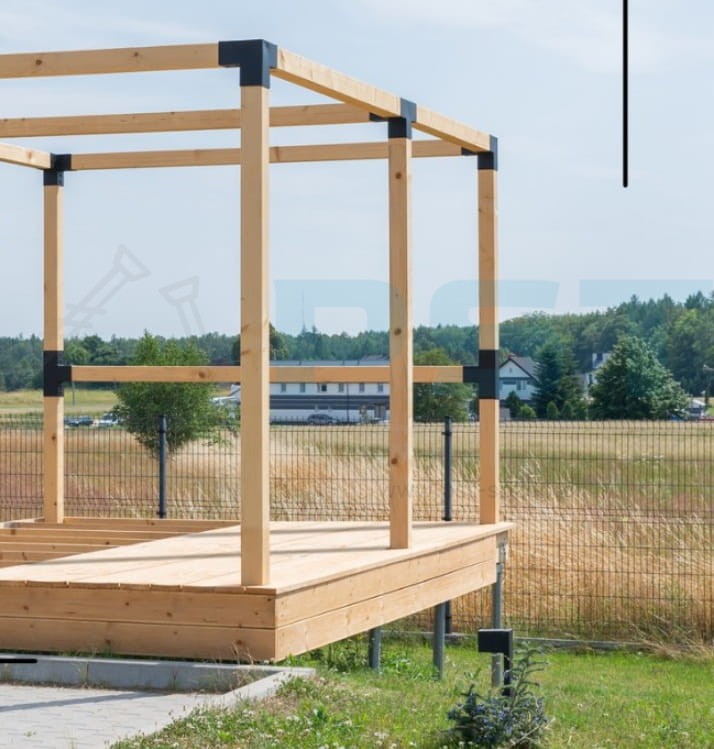 GPT 70 CŁącznik belki DOMAX   72x165x255 czarny stalowy ocynk