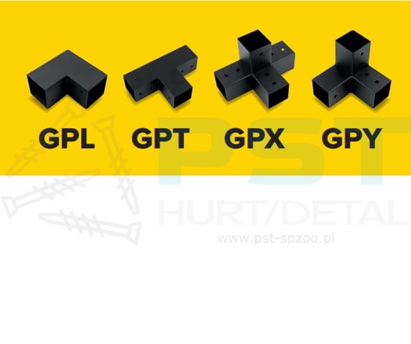 Łącznik belki DOMAX GPT 120 typ C122x266x326x2,0 czarny stalowy ocynk