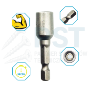 Kluczyk magnetyczny 8mm 8x48 CrV Verkatto VR-3846 nasadka 1/4” do wkrętarki