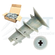 Kołki  ślimakowe 6 x 24,5 mm DRIVA  ślimak ABS do regipsu G-K 100szt