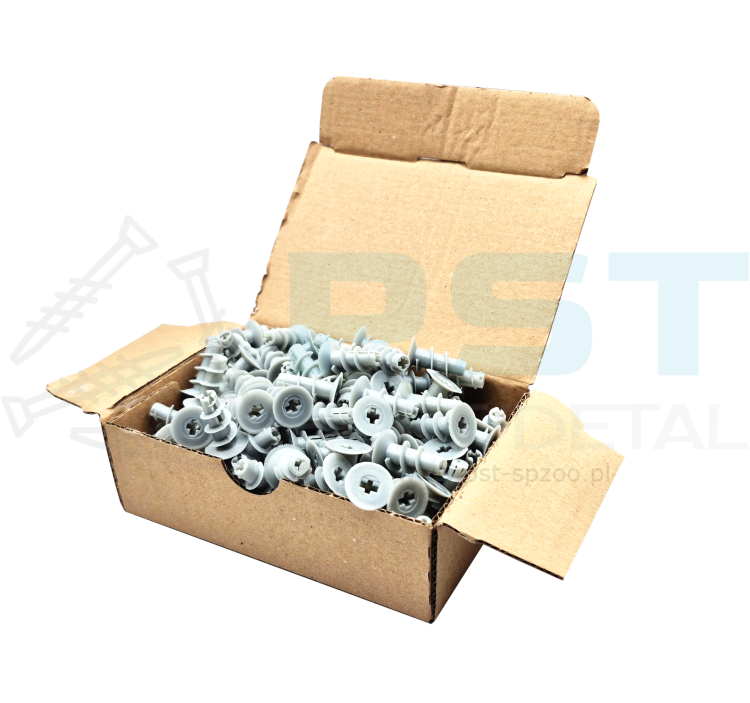 Kołki  ślimakowe 6 x 24,5 mm DRIVA  ślimak ABS do regipsu G-K 100szt