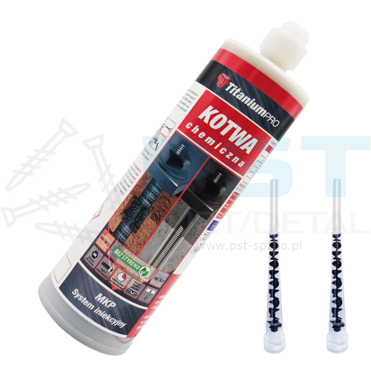 Kotwa chemiczna masa kotwiąca poliestrowa dwuskładnikowa  410ml Duża