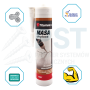 Akryl Uszczelniacz akrylowy 300ml biały TitaniumPRO elastyczny malowalny GK tynk