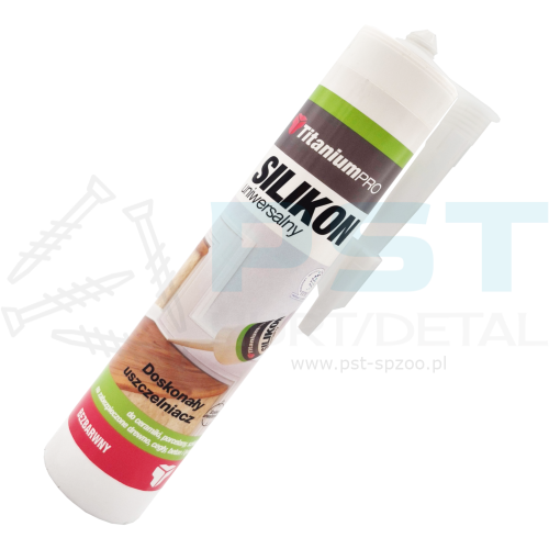 Silikon uniwersalny TitaniumPRO 300 ml bezbarwny uszczelniacz budowlany