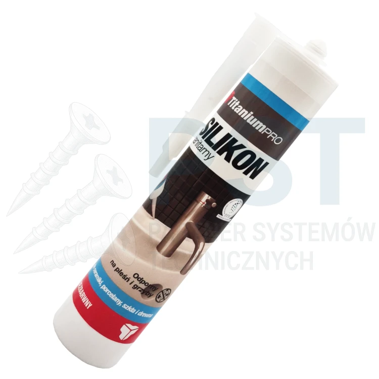 Silikon sanitarny bezbarwny 300 ml uszczelniacz łazienka kuchnia wodoodporny
