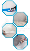 Silikon sanitarny bezbarwny 300 ml uszczelniacz łazienka kuchnia wodoodporny
